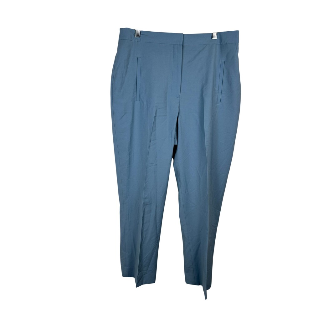 Veronica Beard Trousers Women 16 Blue Excellent Wool Blend Tailored High Rise